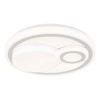 STROPNA LED-SVETILKA  RUIZ /1200 lm/2700-6500 K/230 V/ - barve kroma/bela, Design, kovina/umetna masa (38/7,5cm) - Globo