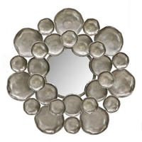 WANDSPIEGEL Silberfarben  - Silberfarben, KONVENTIONELL, Glas/Metall (91/91/2cm)