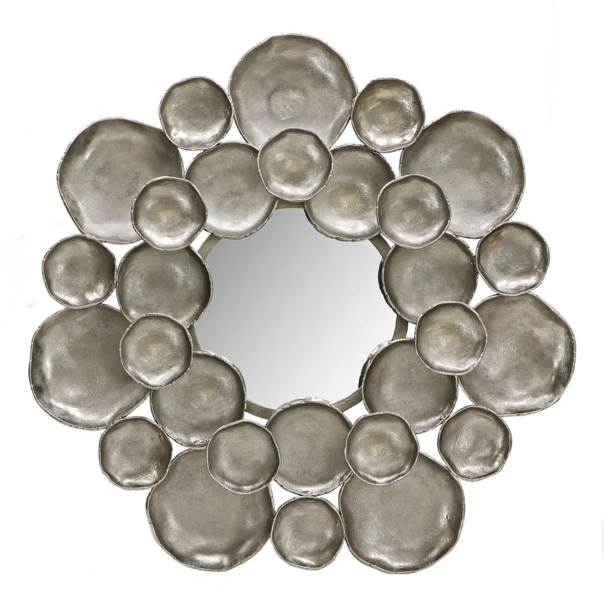 WANDSPIEGEL Silberfarben  - Silberfarben, KONVENTIONELL, Glas/Metall (91/91/2cm)