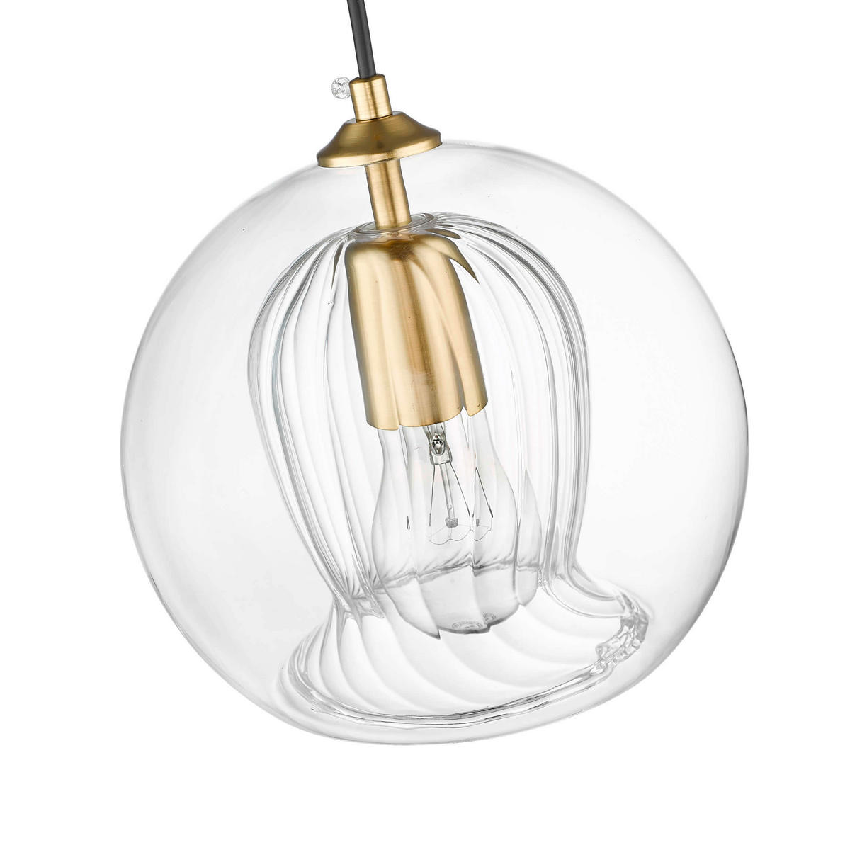 HÄNGLAMPA Arette 100/57/20 cm  - guldfärgad, Klassisk, glas (100/57/20cm)