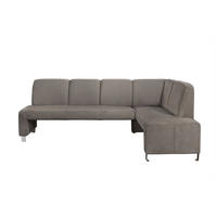KLUPA KUTNA  smeđa  drvo, tekstil, drvni materijal      - srebrne boje/smeđa, Moderno, drvni materijal/drvo (243/158cm) - Livetastic