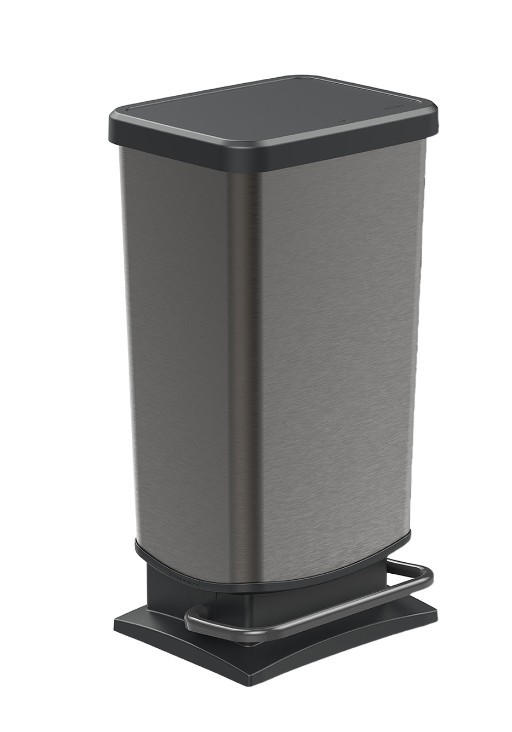 SZEMETESVÖDÖR 40 l  - grafitszürke/fekete, Konventionell, műanyag (35,3/29,5/67,6cm) - Rotho