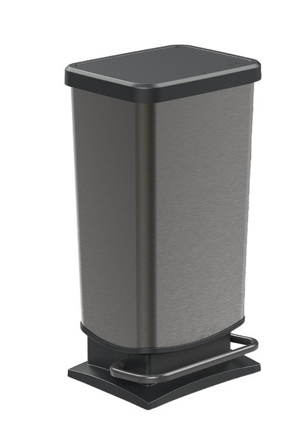 SZEMETESVÖDÖR 40 l  - grafitszürke/fekete, Konventionell, műanyag (35,3/29,5/67,6cm) - Rotho