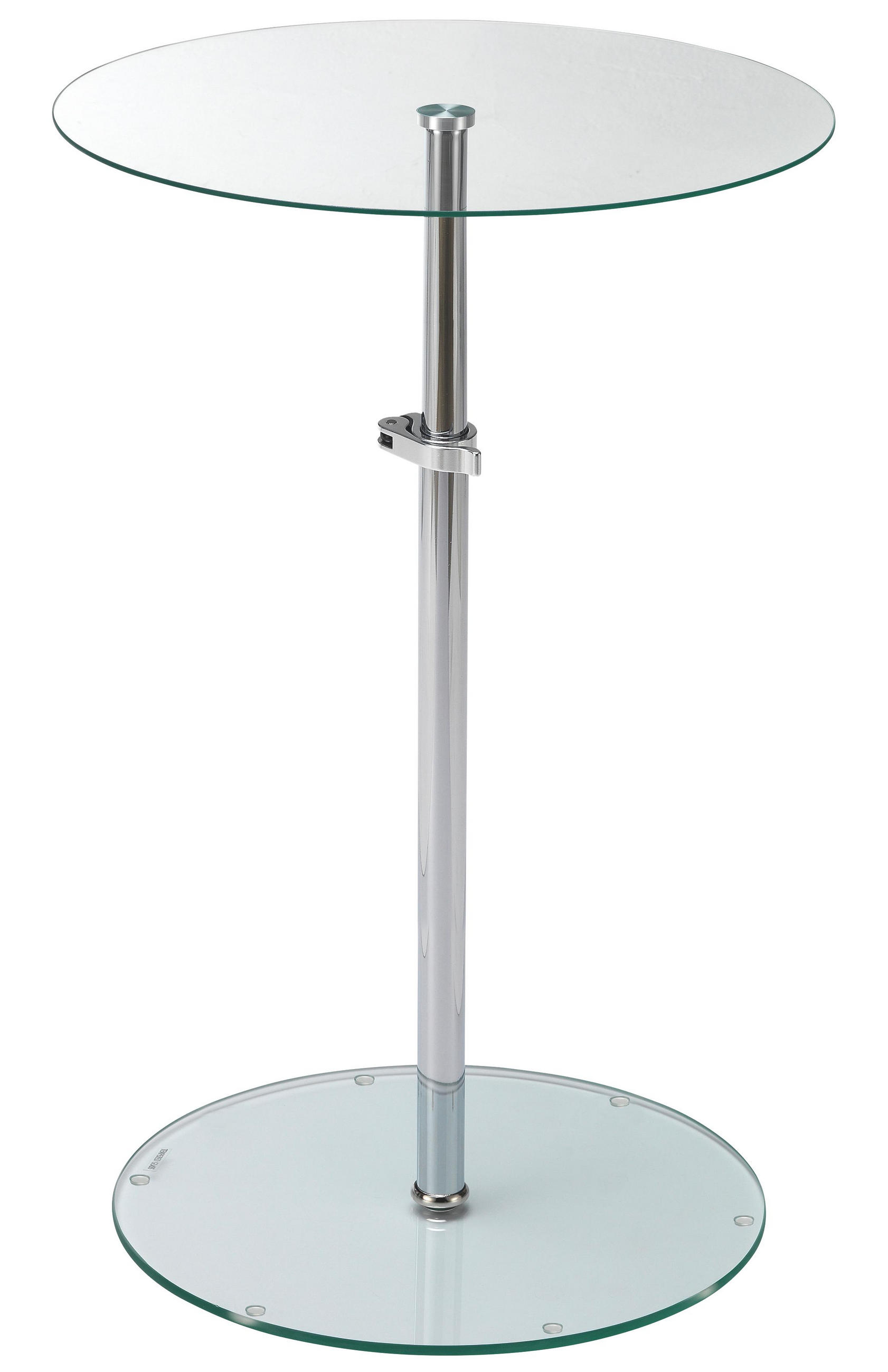 Beistelltisch in Metall, Glas 40/40/48,5(78) cm