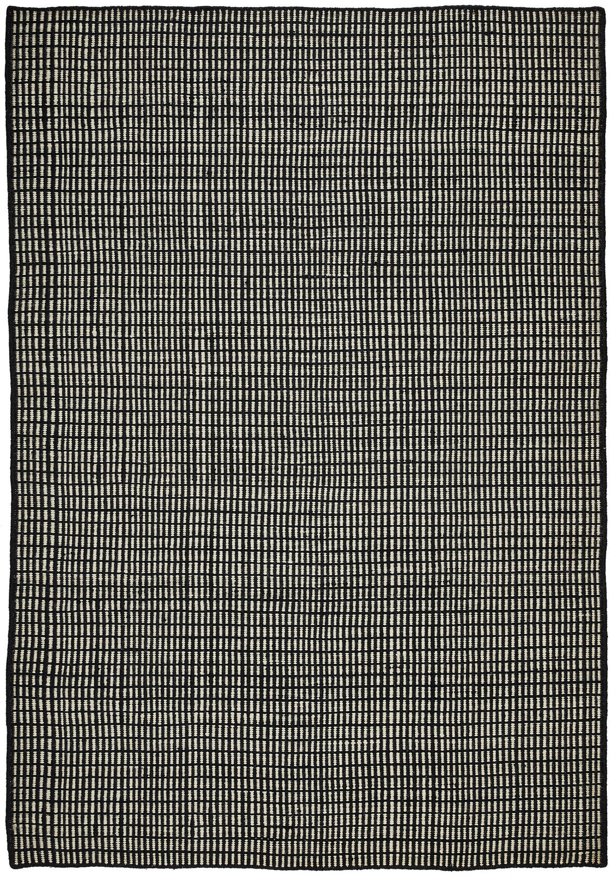 HANDWEBTEPPICH 160/230 cm Schwarz, Weiß  - Schwarz/Weiß, Design, Textil (160/230cm) - Novel