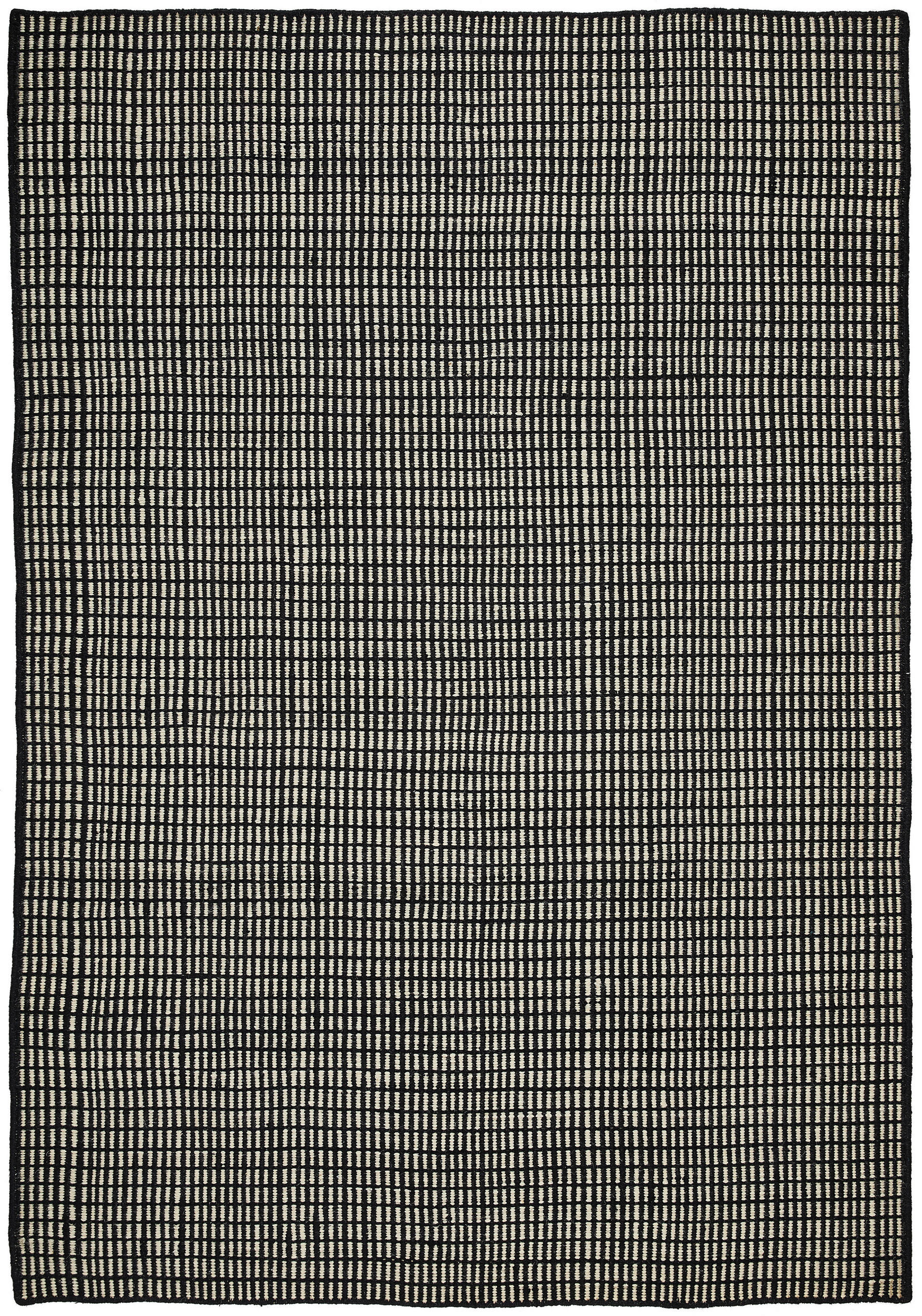 Novel Handwebteppich Schwarz, Weiß 140x200 cm