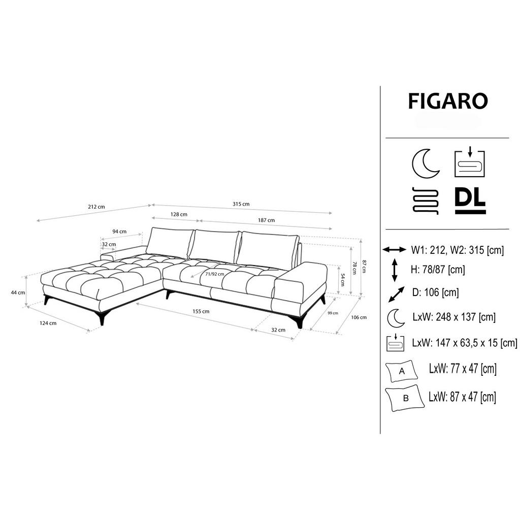 Thumbnail - Carryhome Ecksofa, Grau, Textil, Uni, 4-Sitzer, Füllung: Schaumstoff, Ottomane links, L-Form, 315x212 cm, Made in EU, St...