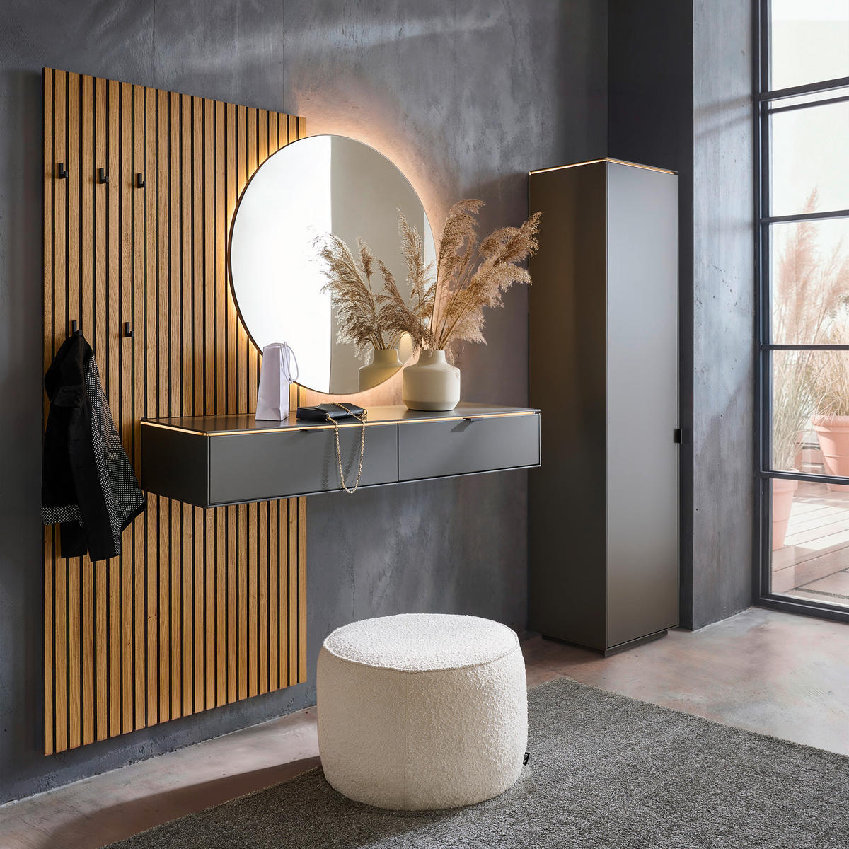 GARDEROBENPANEEL  in 90/192/1,8 cm  - Eichefarben, Design, Holz/Holzwerkstoff (90/192/1,8cm) - Dieter Knoll