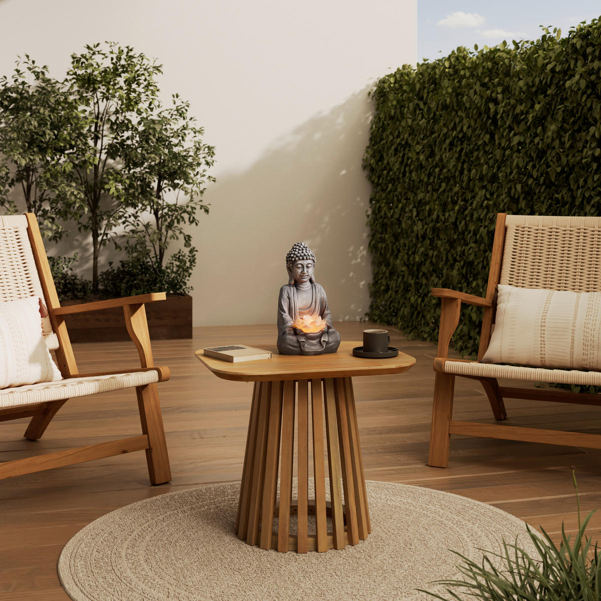 SOLÁRNÍ SVÍTIDLO, 17,8/15,3/27,9 cm - šedá/bílá, Lifestyle, plast (17,8/15,3/27,9cm) - Ambia Garden