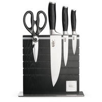 SET NOŽEVA      5-dijelni   - tamno smeđa/crna, Basics, drvo - Käfer