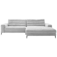 ECKSOFA  in Cord Grau  296/207 cm  - Schwarz/Grau, Design, Textil/Metall (296/207cm) - Dieter Knoll