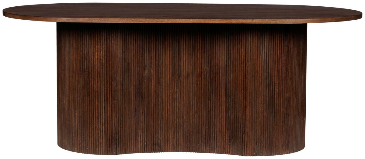ESSTISCH 200/76/100 cm Echtholz  Holz organisch Walnussfarben  - Walnussfarben, Design, Holz (200/76/100cm) - Landscape