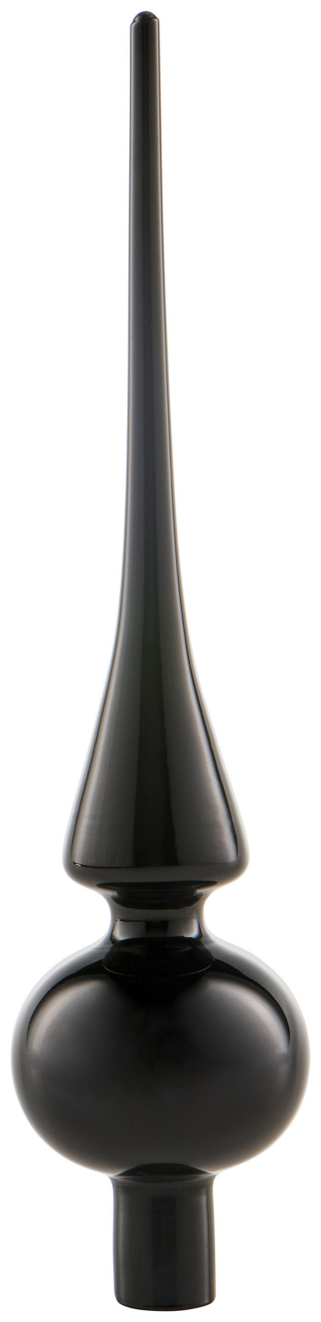 CHRISTBAUMSPITZE  - Schwarz, KONVENTIONELL, Glas (26cm)