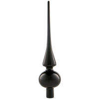 CHRISTBAUMSPITZE  - Schwarz, KONVENTIONELL, Glas (26cm)