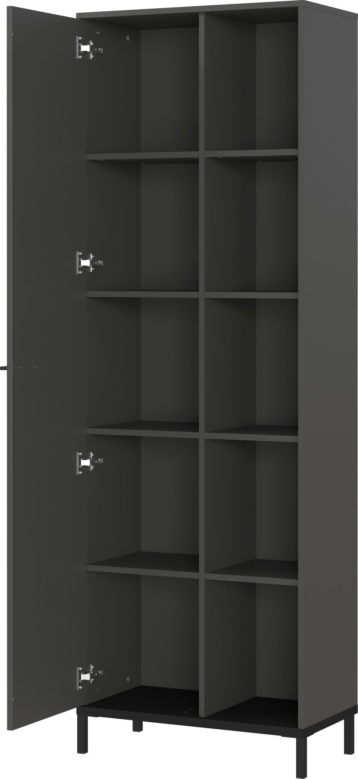 AKTENSCHRANK Graphitfarben  - Graphitfarben, Design, Holzwerkstoff (64/190/34cm) - Germania