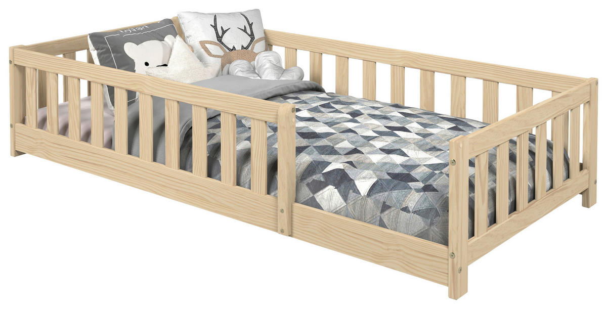 BODENBETT. 90/200 cm  in Naturfarben  - Naturfarben, MODERN, Holz/Holzwerkstoff (90/200cm) - P & B