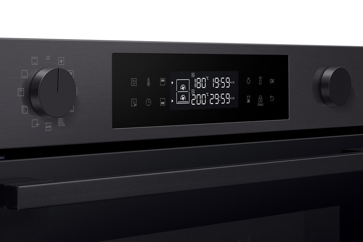 BACKOFEN NV7B4455UAB/U3  - Schwarz, Design, Glas/Metall (59,5/59,5/57,1cm) - Samsung