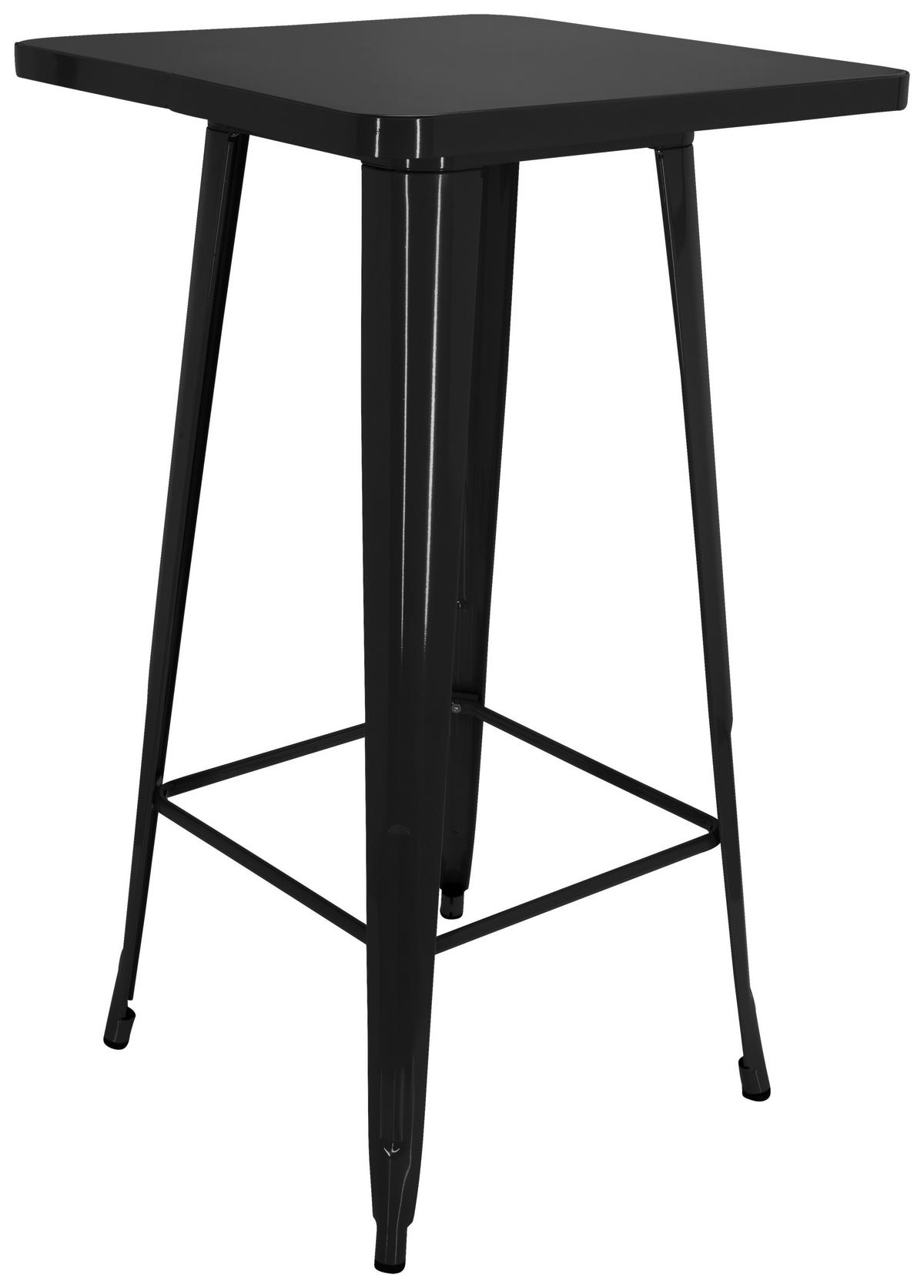 BAROVÝ STŮL, černá, 60/60/103,5 cm - černá, Basics, kov (60/60/103,5cm) - MID.YOU