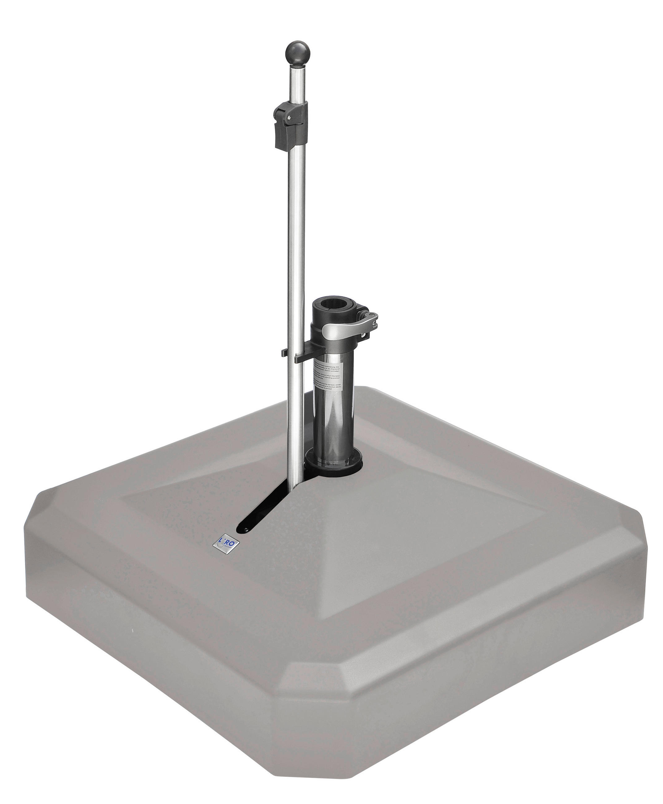 SONNENSCHIRMSTÄNDER - Graphitfarben, KONVENTIONELL, Kunststoff/Stein (75/75cm)