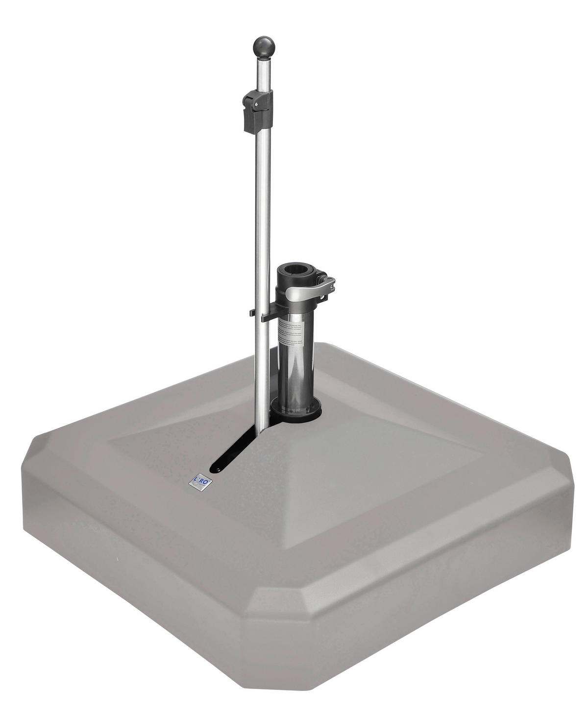 SONNENSCHIRMSTÄNDER - Graphitfarben, KONVENTIONELL, Kunststoff/Stein (75/75cm)