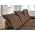 ECKSOFA Rivello in Echtleder Braun  328/193 cm  - Schwarz/Braun, Design, Leder/Metall (328/193cm) - Dieter Knoll