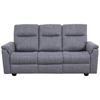 3-SITS SOFFA i mikrofiber grå  - mörkgrå/svart, Klassisk, trä/textil (198/103/97cm) - Chilliano