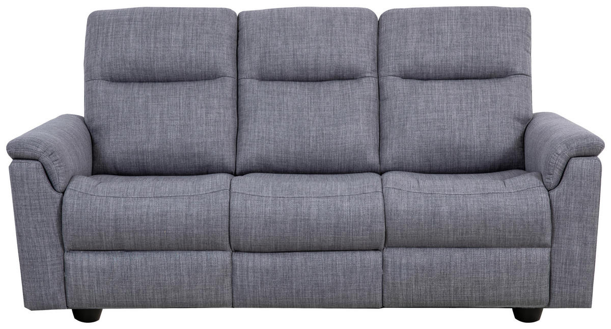 3-SITS SOFFA i mikrofiber grå  - mörkgrå/svart, Klassisk, trä/textil (198/103/97cm) - Chilliano