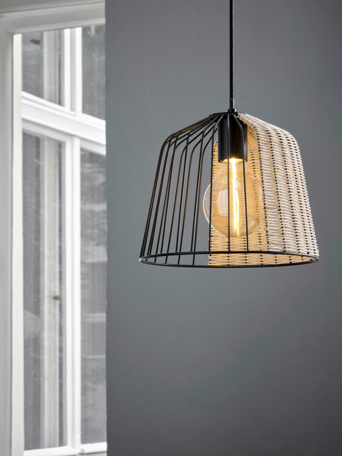 HÄNGELEUCHTE 26/126,5 cm  - Basics, Holz/Metall (26/126,5cm) - Osram