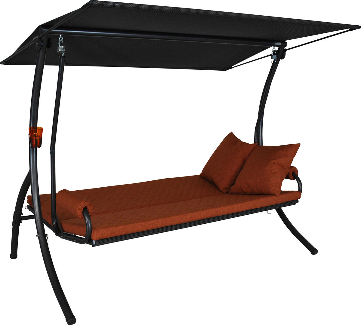 HOLLYWOODSCHAUKEL 210/160/145 cm  - Dunkelgrau/Anthrazit, Basics, Textil/Metall (210/160/145cm) - Boxxx