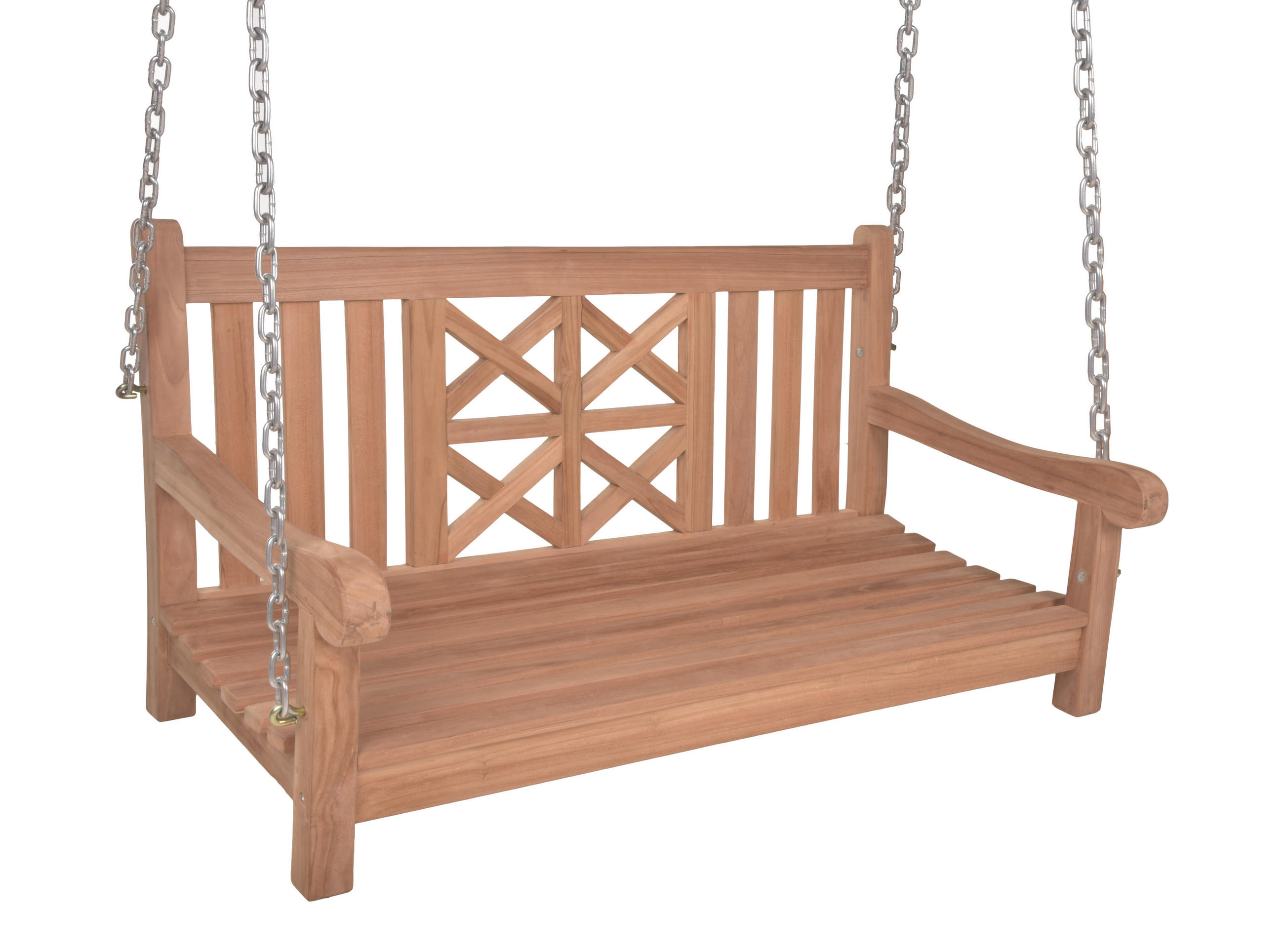 HÄNGEBANK 66/62/120 cm  - Braun/Teakfarben, MODERN, Holz (66/62/120cm) - Gardenson