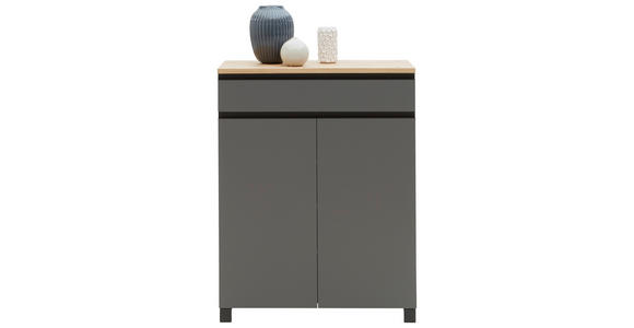 GARDEROBE 4-teilig in 180/193/40 cm - Eichefarben/Anthrazit, Design, Holz/Holzwerkstoff (180/193/40cm) - Dieter Knoll