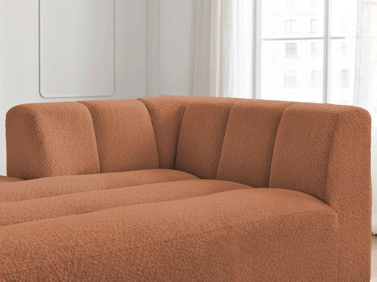 SOFAELEMENT ANNECY Bouclé Orange  - Schwarz/Orange, MODERN, Kunststoff/Textil (120/72/170cm)