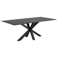 ESSTISCH in Metall, Glas, Keramik   - Schwarz, Design, Glas/Keramik (200/75,5/100cm)