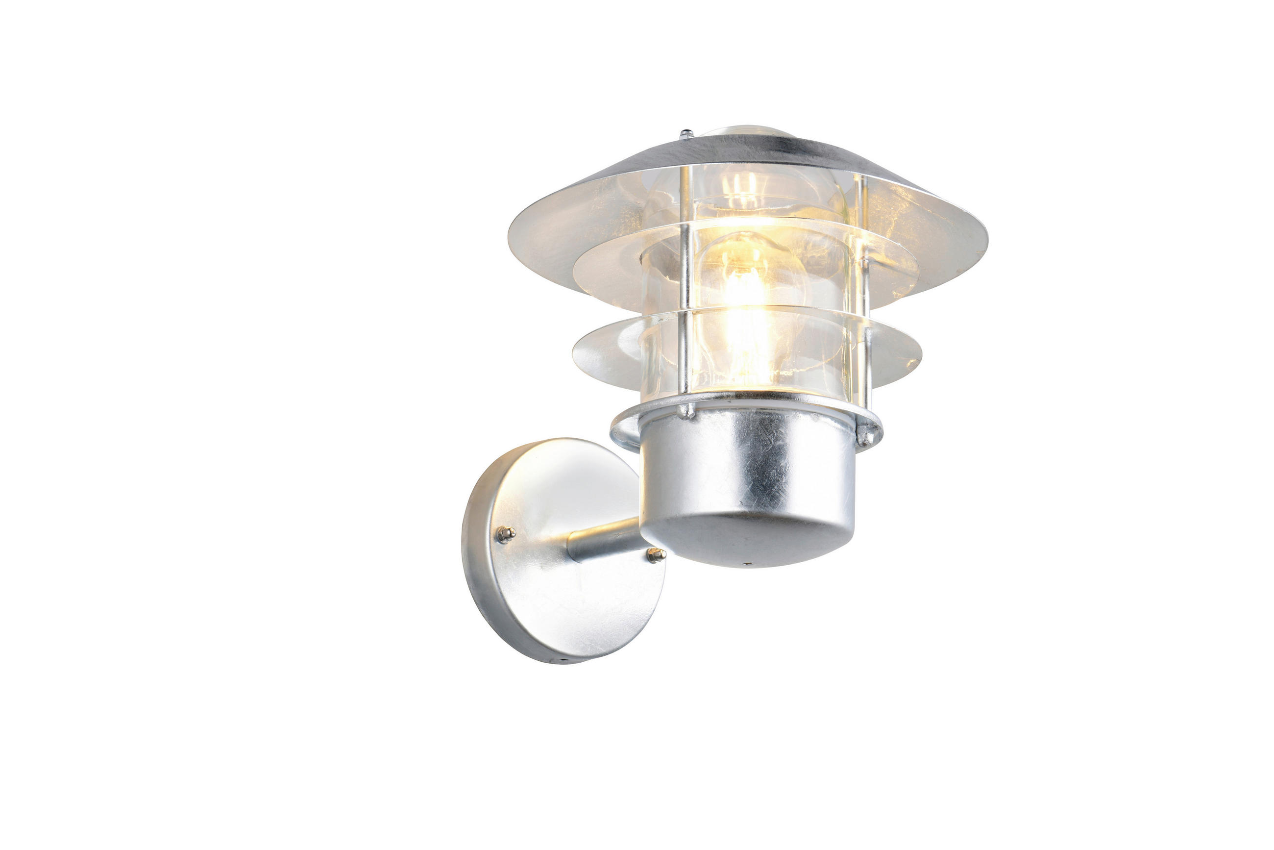 AUßENWANDLEUCHTE Ruvuma 23.5/22/26 cm  - Klar/Zinkfarben, KONVENTIONELL, Glas/Metall (23.5/22/26cm) - Trio Leuchten