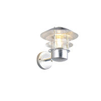 AUßENWANDLEUCHTE Ruvuma 23.5/22/26 cm  - Klar/Zinkfarben, KONVENTIONELL, Glas/Metall (23.5/22/26cm) - Trio Leuchten