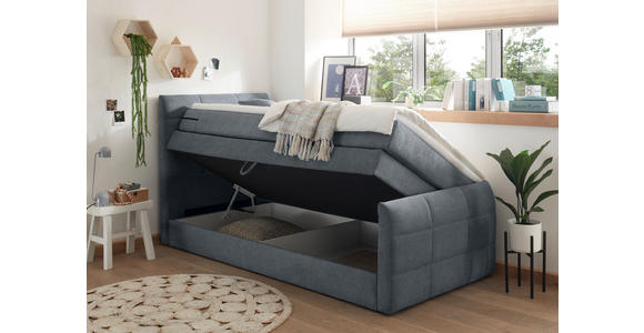 BOXSPRINGBETT 100/200 cm  in Anthrazit  - Anthrazit, Basics, Holzwerkstoff/Kunststoff (100/200cm) - Xora