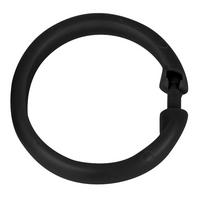 DUSCHVORHANGRINGE 6/6 cm  - Schwarz, KONVENTIONELL, Kunststoff (6/6cm) - Schöner Wohnen
