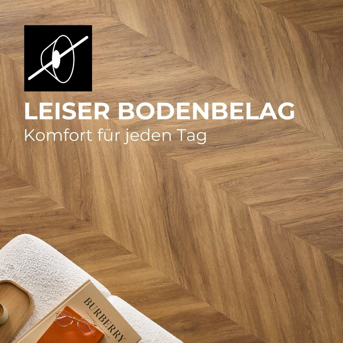 VINYLBODEN Chevron Jersey  per  m² - Design, Kunststoff (60/12/0,45cm) - Venda