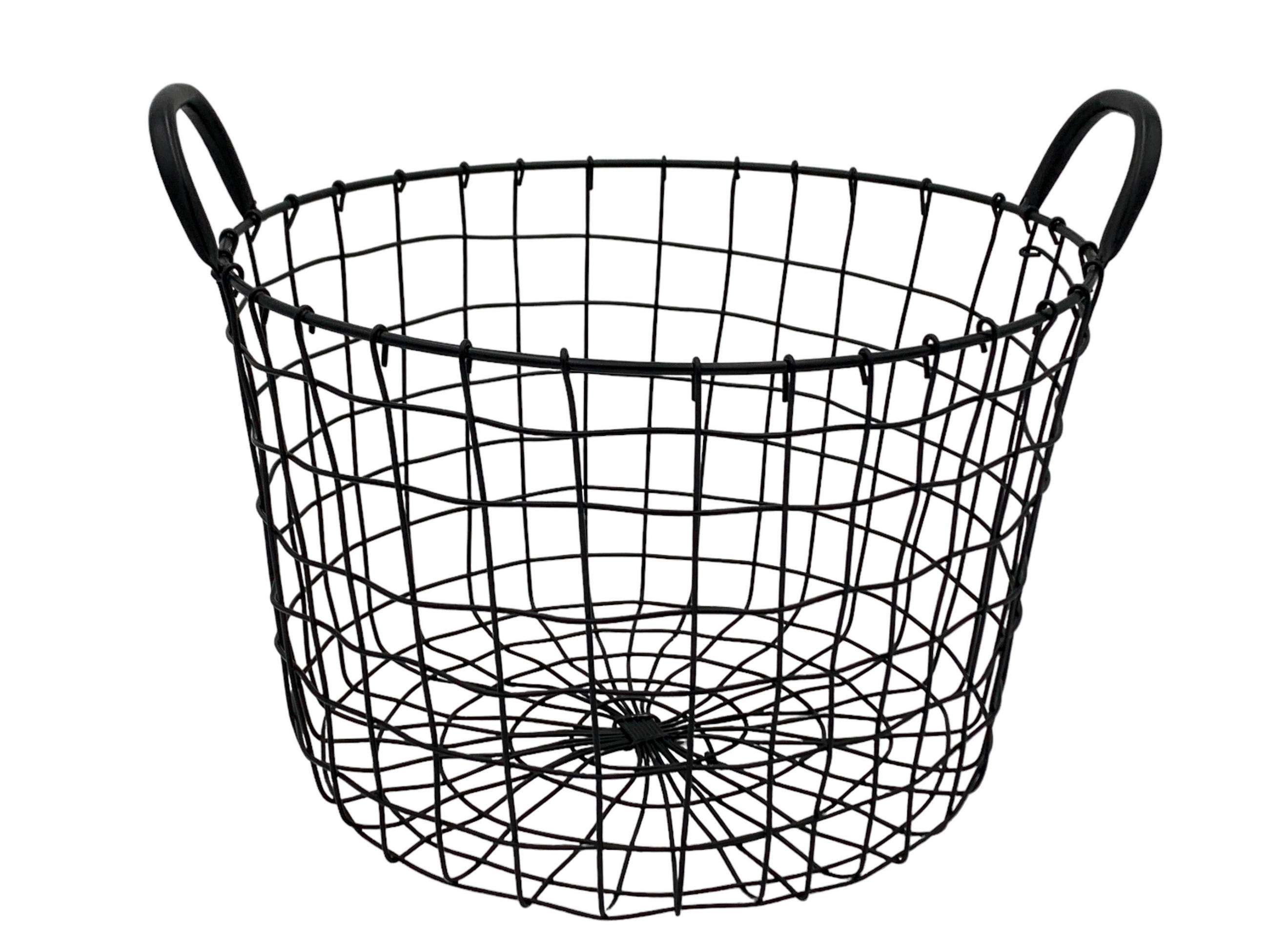 KORB - Schwarz, KONVENTIONELL, Metall (35/23cm)