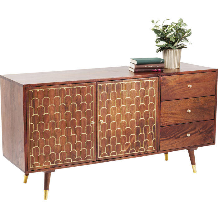 Kare-Design Sideboard Braun, Gold 145x75x45 cm