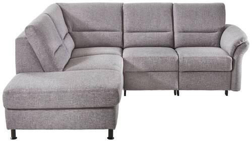ECKSOFA Grau Flachgewebe  - Schwarz/Grau, Design, Textil/Metall (203/227cm) - Beldomo System