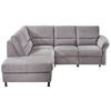 ECKSOFA in Flachgewebe Grau  - Schwarz/Grau, Modern, Textil/Metall (203/227cm) - Beldomo System