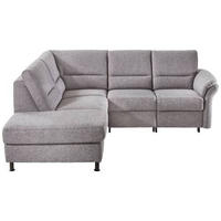 ECKSOFA in Flachgewebe Grau  - Schwarz/Grau, Modern, Textil/Metall (203/227cm) - Beldomo System