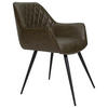 STUHL-SET 2 Stück  in Aluminium Lederlook  - Schwarz/Grün, KONVENTIONELL, Textil/Metall (62/83/60cm) - MID.YOU