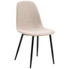 STUHL Webstoff Beige, Schwarz  - Beige/Schwarz, Trend, Textil/Metall (44/86/54cm)