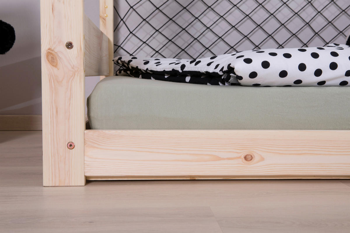BODENBETT 90/200 cm Naturfarben  - Naturfarben, Modern, Holz (90/200cm) - MID.YOU