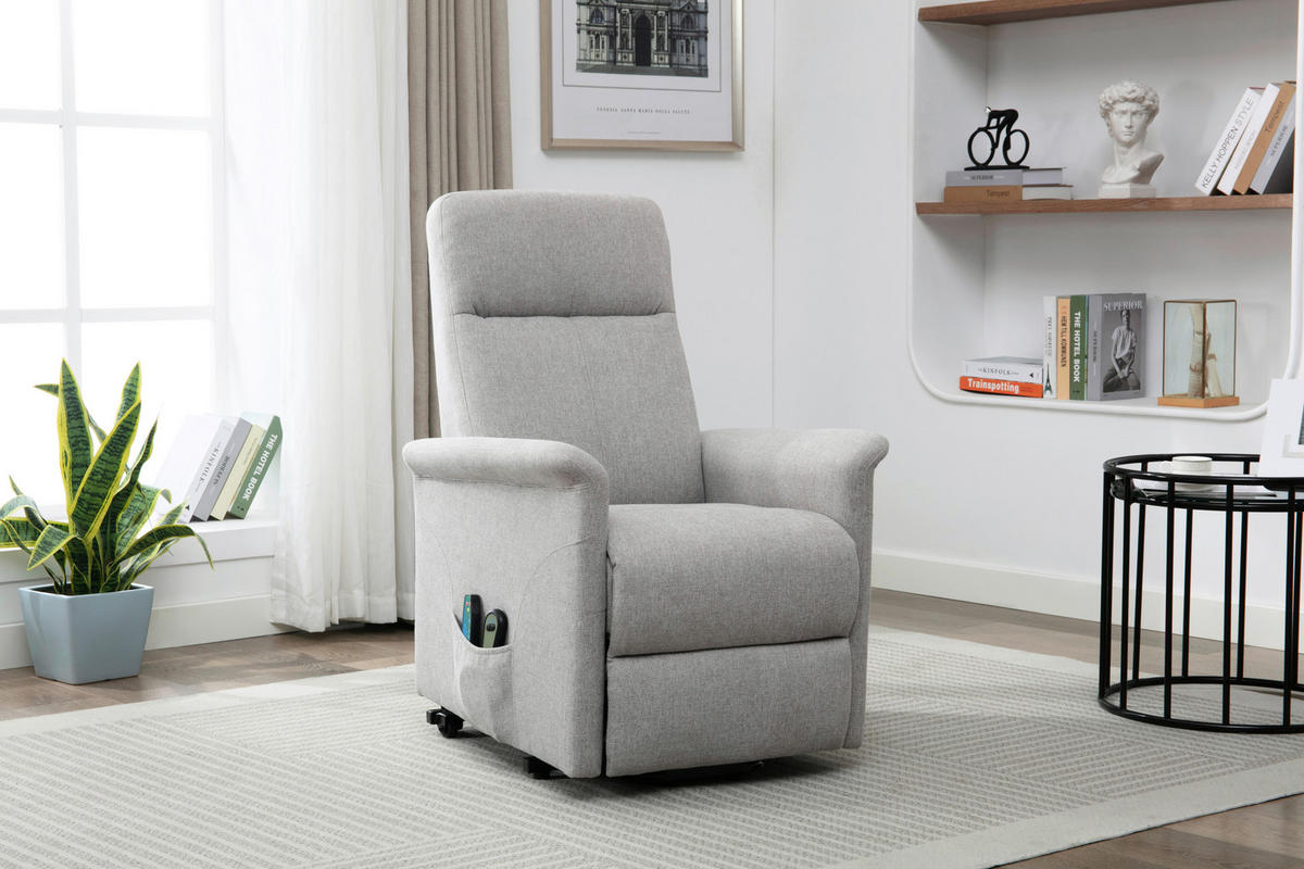 MASSAGESESSEL Mikrofaser Greige    - Greige/Schwarz, KONVENTIONELL, Kunststoff/Textil (72/102/86cm) - MID.YOU