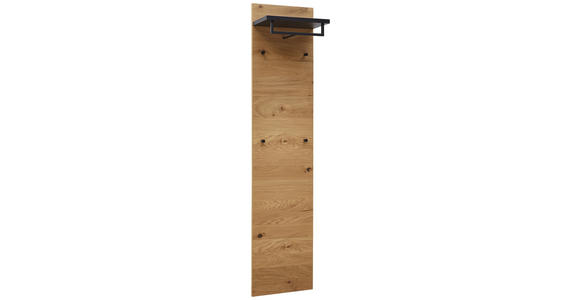 GARDEROBENPANEEL 42/183/27 cm - Eichefarben/Anthrazit, Design, Holz/Metall (42/183/27cm) - Dieter Knoll