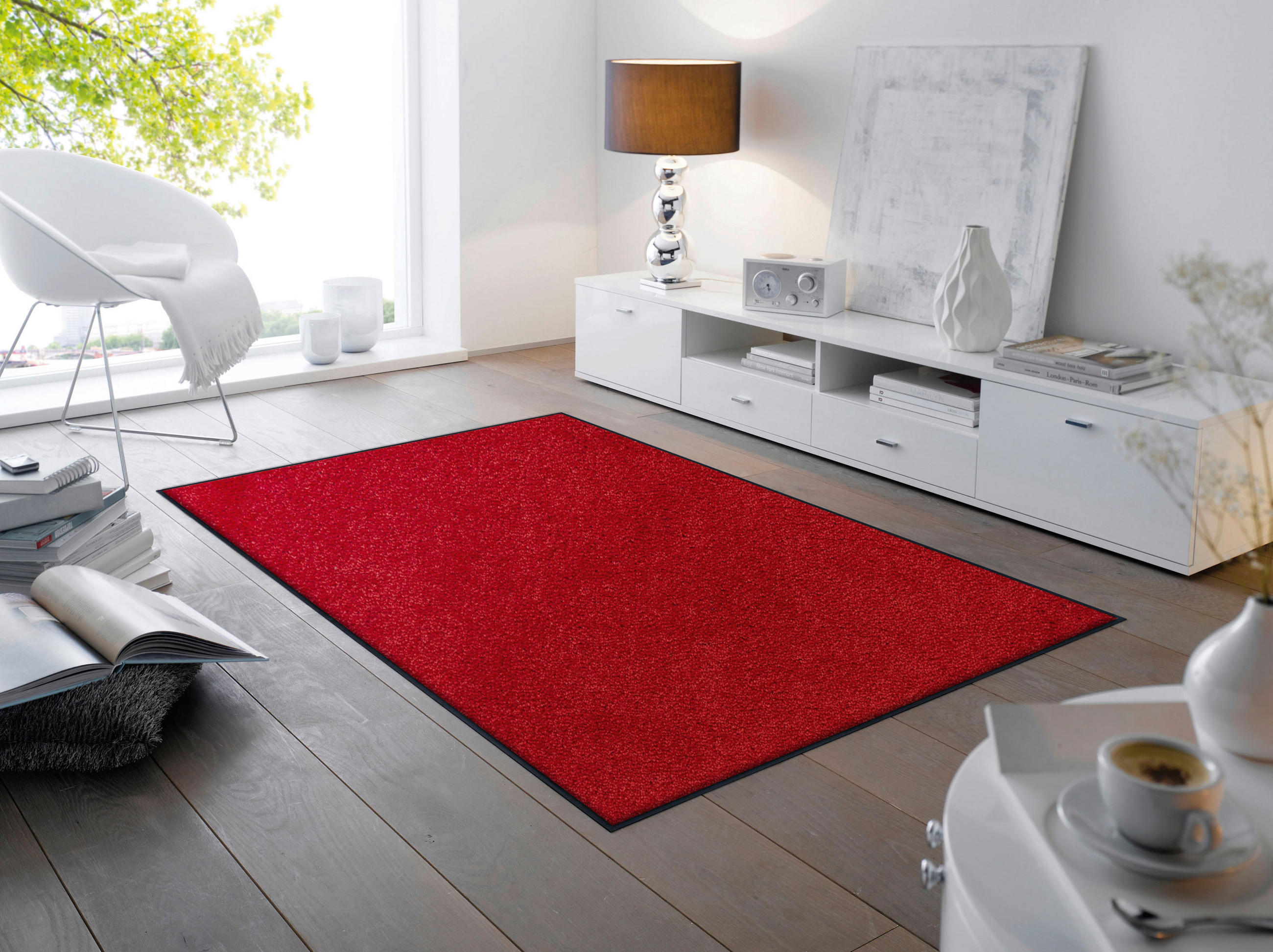 FLACHWEBETEPPICH 120/180 cm Regal Bordeaux  - Bordeaux, KONVENTIONELL, Kunststoff/Textil (120/180cm) - wash+dry