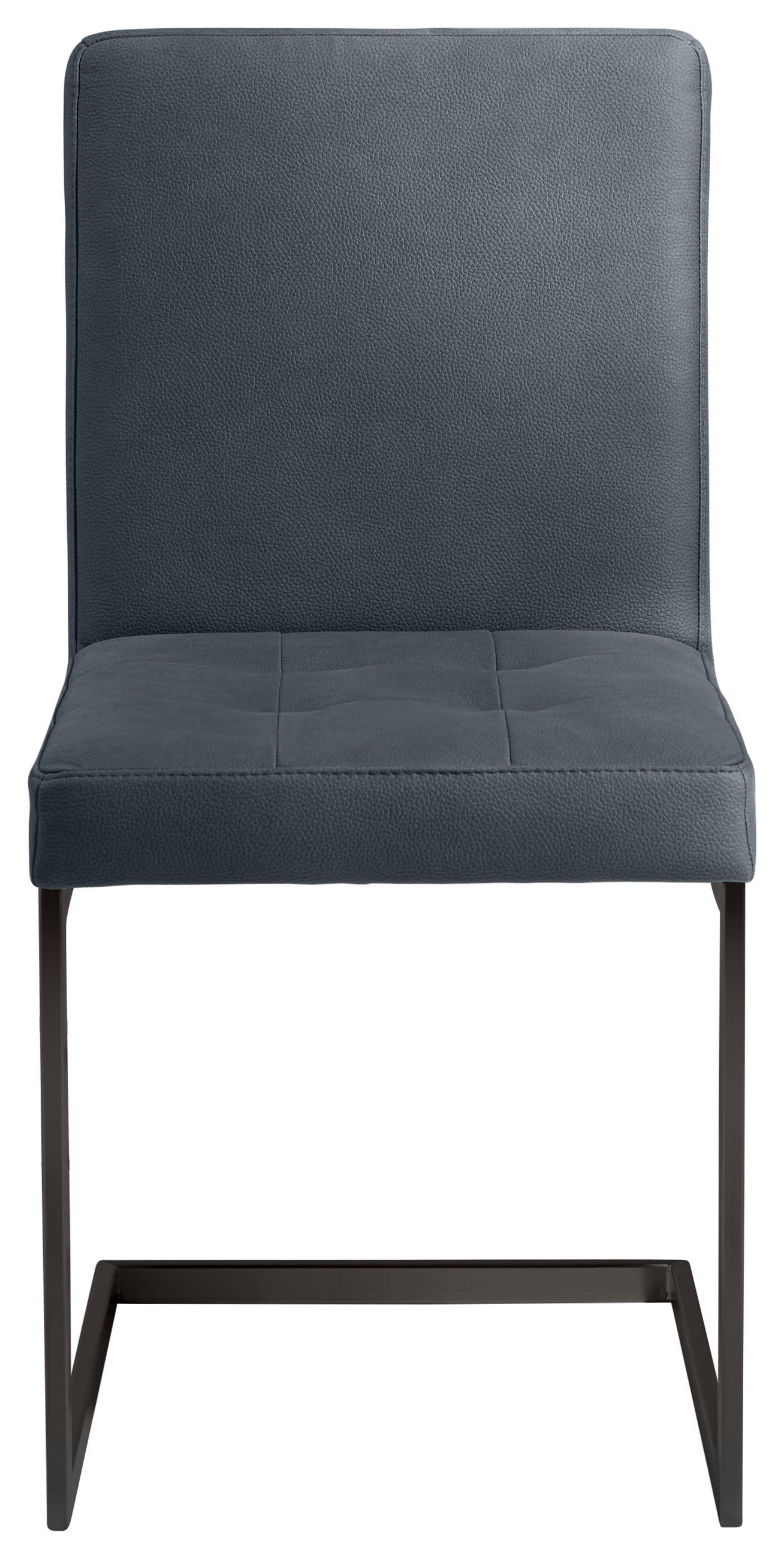 SCHWINGSTUHL  in Stahl Mikrofaser  - Schwarz/Grau, Design, Textil/Metall (45/91/58cm) - Moderano